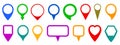 Set pin map marker pointer icon, GPS location flat symbol Ã¢â¬â for stock Royalty Free Stock Photo